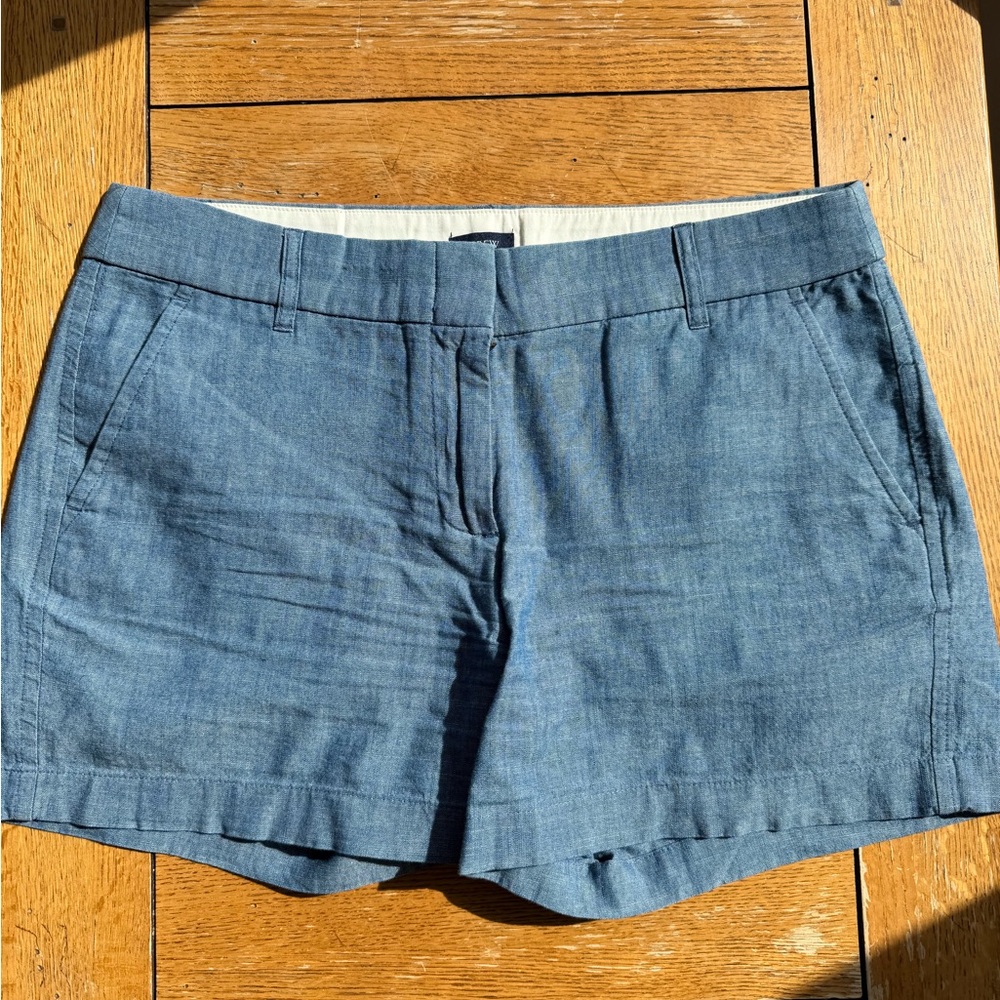 J. Crew Women’s Chino Shorts, linen blue, size 8